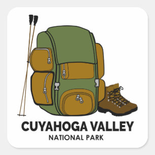 Adesivo Quadrado Mochila Nacional do Vale do Cuyahoga