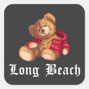 Adesivo Quadrado Moda de Rua Teddy Urban de Long Beach