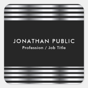 Adesivo Quadrado Modelo de aparência silenciosa personalizável