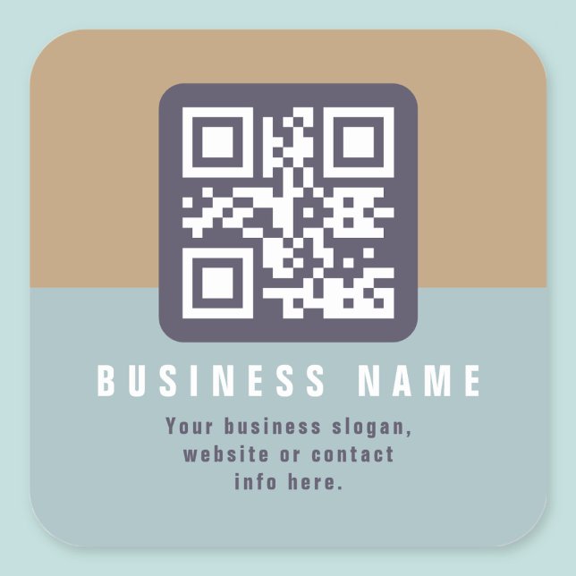 Adesivo Quadrado Modelo de código QR moderno editável | Cores sem s (Criador carregado)