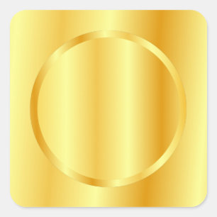 Adesivo Quadrado Modelo De Olhar Metálico Dourado Glam