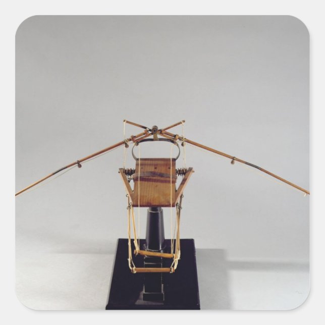 Adesivo Quadrado Modelo de reconstrução da design da Vinci (Frente)