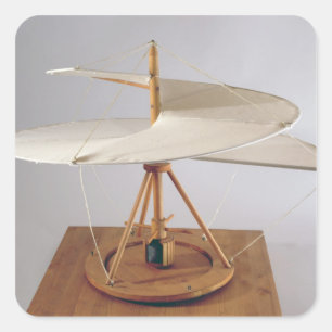 Adesivo Quadrado Modelo de reconstrução da design da Vinci