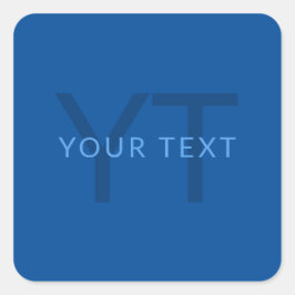 Adesivo Quadrado Modelo de Texto Editável para Nome Monograma Etc.