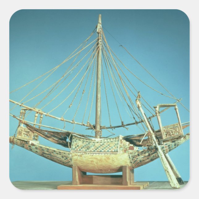 Adesivo Quadrado Modelo de um dos barcos do faraó (Frente)