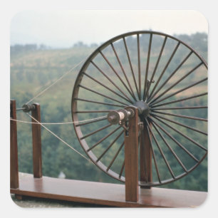 Adesivo Quadrado Modelo de uma máquina de giro