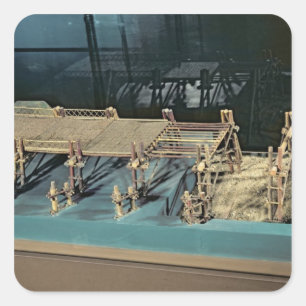 Adesivo Quadrado Modelo de uma ponte sobre o Rhine