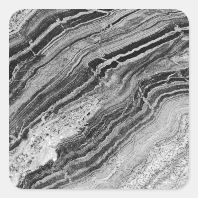 Adesivo Quadrado Modelo de Vazio de Marble da cinza, Personalizar (Frente)