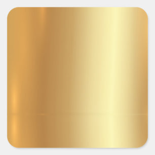 Adesivo Quadrado Modelo de Vazio Dourado Faux Glamor de Texto Perso