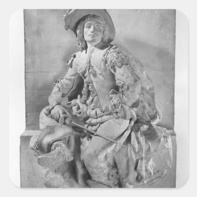 Adesivo Quadrado Modelo do Monumento a Alexandre Dumas Pere (Frente)