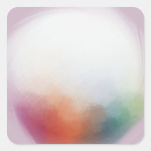 Adesivo Quadrado Modelo em Branco de Arte Abstrata Colorida Moderna