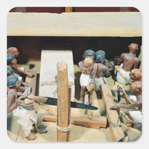 Adesivo Quadrado Modelo funerário de oficina de carpintaria
