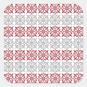 Adesivo Quadrado Modelo geométrico I do sinal SUN letão tradicional