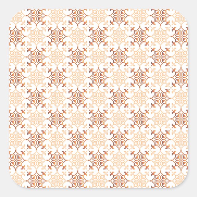 Adesivo Quadrado Modelo geométrico VII do sinal SUN letão tradicion (Frente)