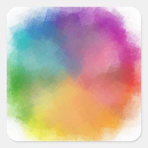 Adesivo Quadrado Modelo Laranja Amarelo Vermelho Rosa Verde Roxo Az