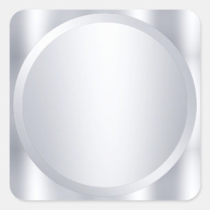 Adesivo Quadrado Modelo Moderno Personalizado em Branco com Aparênc