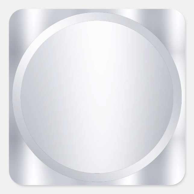 Adesivo Quadrado Modelo personalizado em branco com aparência de pr (Frente)