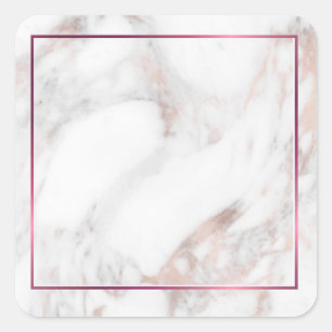 Adesivo Quadrado Modelo personalizado moderno em mármore dourado ro