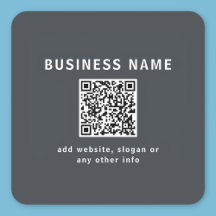 Modelo simples para seu código QR | Cinza Escura