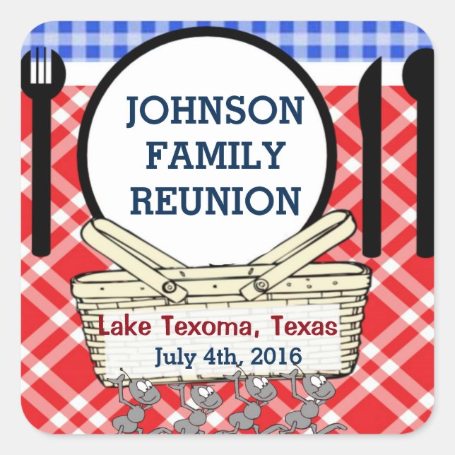 Adesivo Quadrado Modelo Sqr Stickr - R,W Azul (Frente)