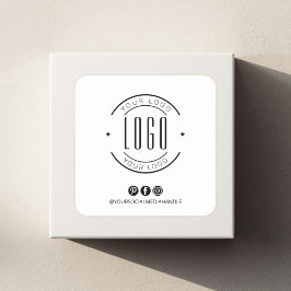 Adesivo Quadrado Modern add your logo small business social media