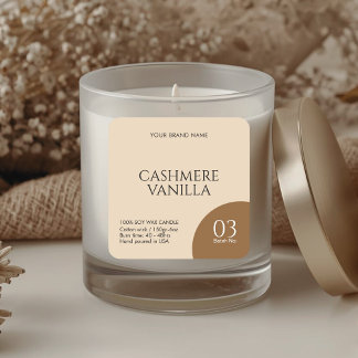 Adesivo Quadrado Modern boho candle label sticker