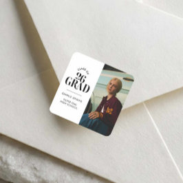 Adesivo Quadrado Modern Class of 2026 Graduation Square Sticker