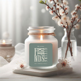 Adesivo Quadrado Modern Friendsgiving Outono Elegante  