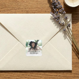 Adesivo Quadrado Modern In Loving Memory | Photo Memorial