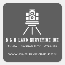 Adesivo Quadrado Modern Land Surveyor Business