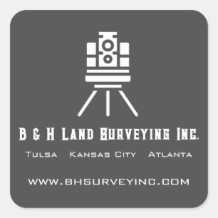 Adesivo Quadrado Modern Land Surveyor Business