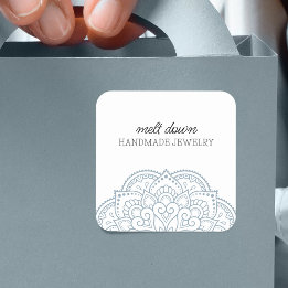 Adesivo Quadrado Modern Mandala Handmade Jewelry