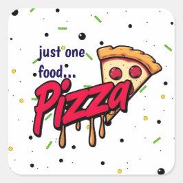 Adesivo Quadrado modern pepperoni cheesy food pizza lover slice
