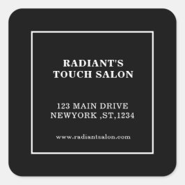 Adesivo Quadrado Modern Professional Black Gray Business Branding