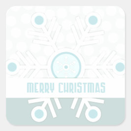 Adesivo Quadrado Modern Snowflake Felry Natal