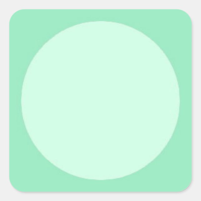 Adesivo Quadrado Moderno do Vazio Personalizado de Cor Verde da Min (Frente)