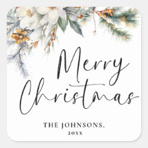 Moderno Elegante Feliz Natal Personalizado Verde E