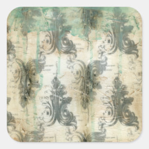 Adesivo Quadrado Moderno Fleur De Lis Design