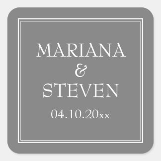 Adesivo Quadrado Moderno Minimalista Cinza