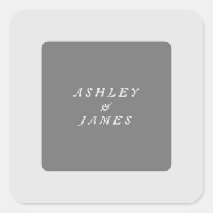 Adesivo Quadrado Moderno minimalista de cinzas elegantes profission