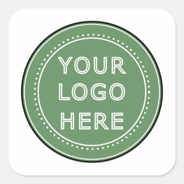 Adesivo Quadrado moderno, minimalista e elegante personalizado (Frente)