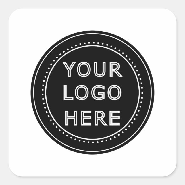 Adesivo Quadrado Moderno, minimalista, elegante e personalizável (Frente)