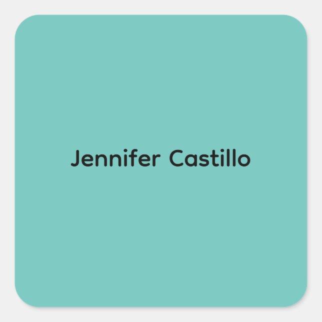 Adesivo Quadrado Moderno Minimalista Negro Comum (Frente)