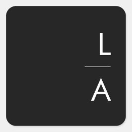 Adesivo Quadrado Moderno Minimalista | Selos De Envelope De Monogra