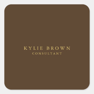 Adesivo Quadrado Moderno Na moda Brown Dourado Profissional