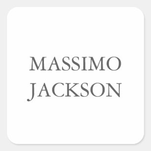 Adesivo Quadrado Moderno Simples Tendência Minimalista Simples Nome