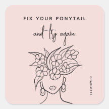 Moderno Tente Novamente Mulher com Flores Personal