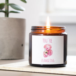 Adesivo Quadrado Moderno Você É Flagrante Beleza Rosa Flamingo