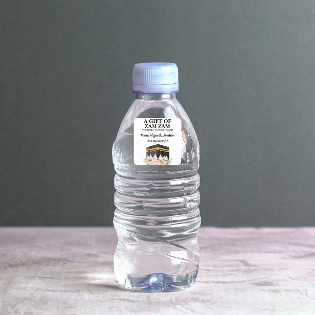 Adesivo Quadrado Moderno Zam Zam Muçulmano Água Hajj Umrah Gift (Criador carregado)