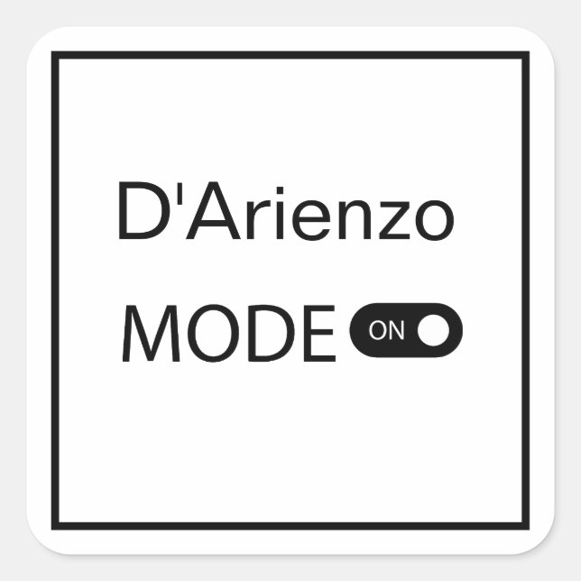 Adesivo Quadrado Modo D'Arienzo engraçado Tanguero Tango Dancer Mil (Frente)